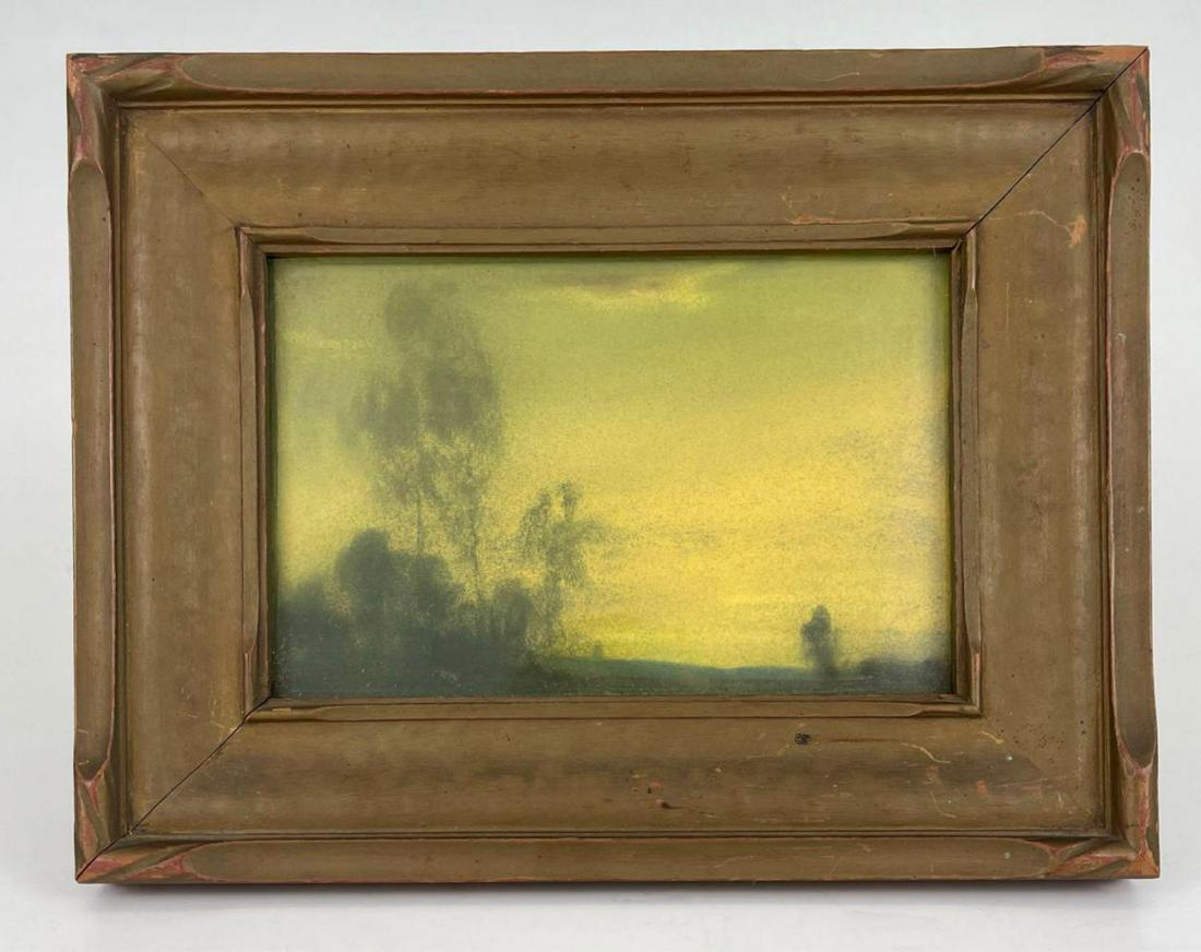 Charcoal Sihouette Landscape, American School, Circa (1 of 4)