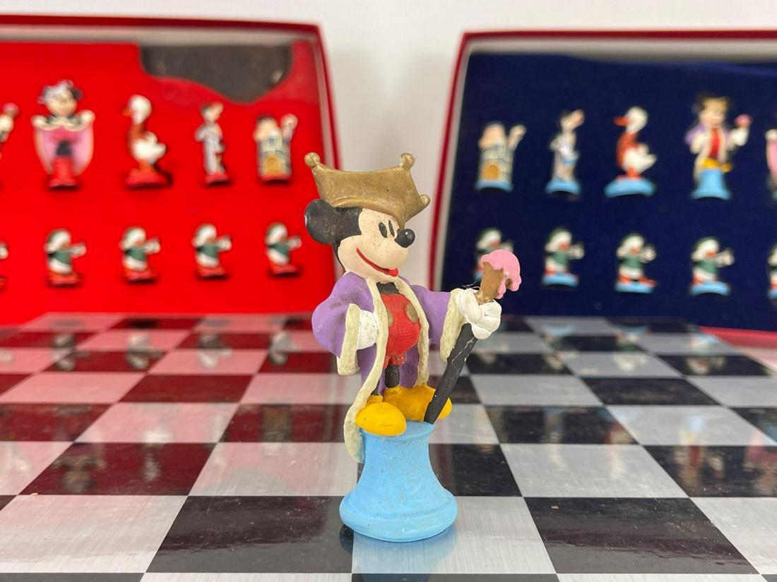 Vintage Walt Disney'S Chess Set. Hand Painted Pewter (1 of 12)