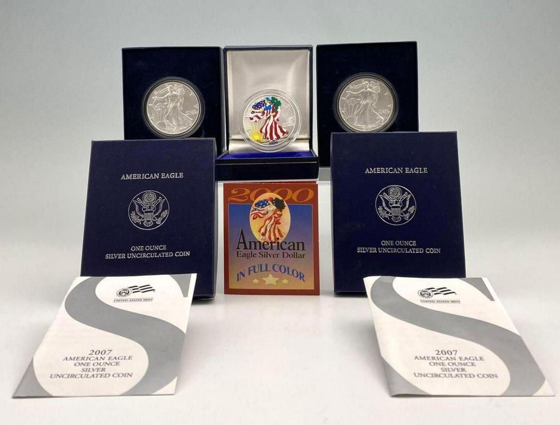 3 American Silver Eagles (1 of 8)