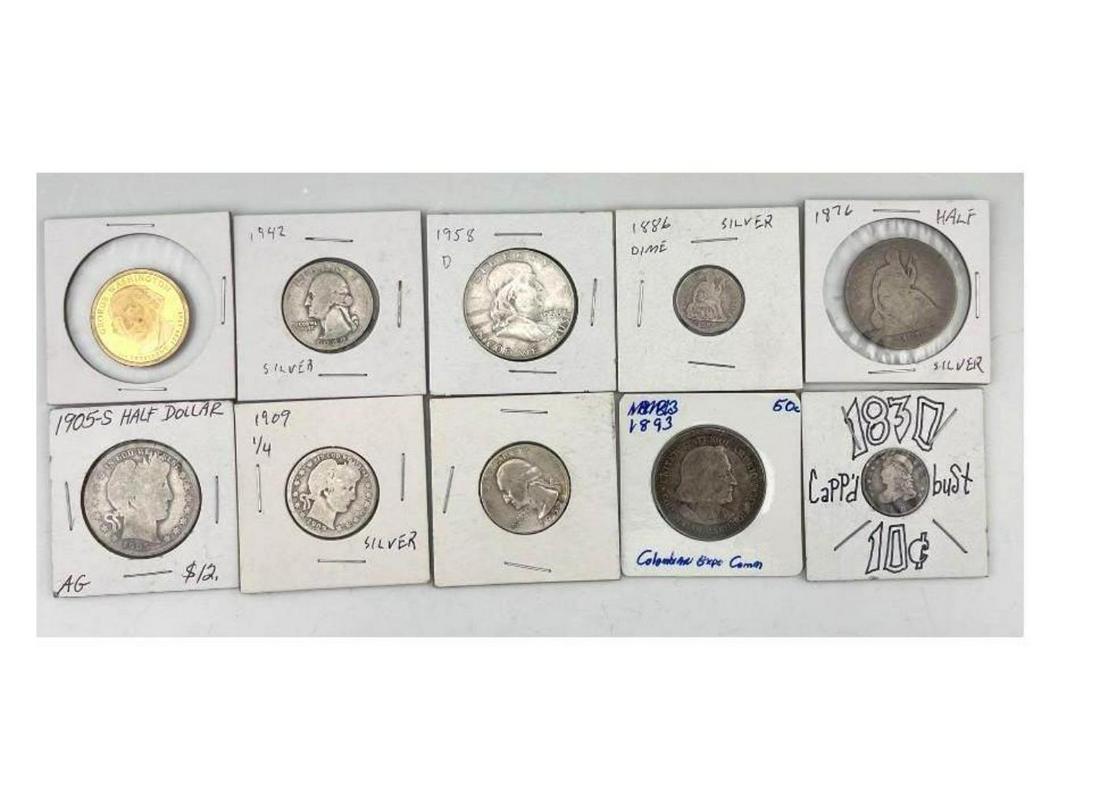 Collectible Coin Lot OF Quarters, Dimes, Half Dollars, (1 of 5)