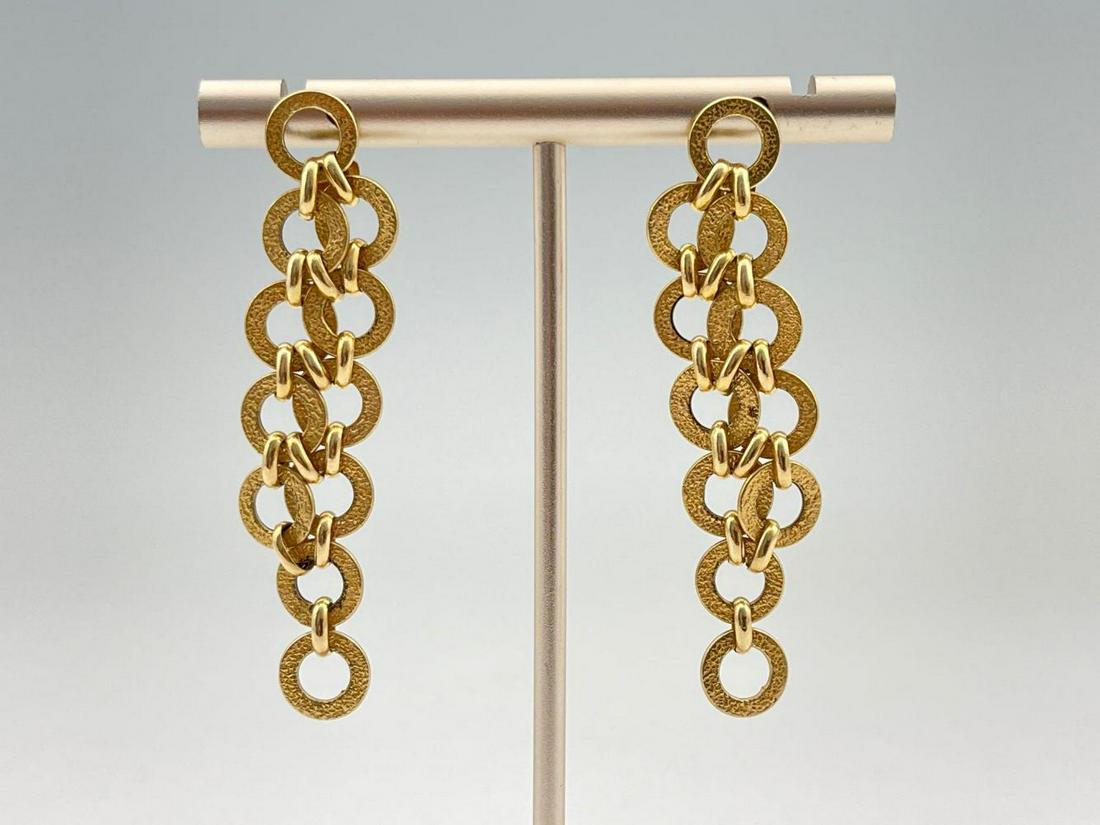 14K Gold Dangle Earrings. 4.5g (1 of 8)