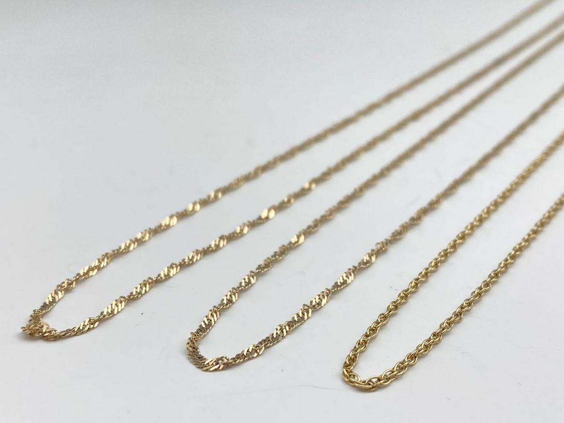 3 14K Gold Necklaces. 5.6g (1 of 5)