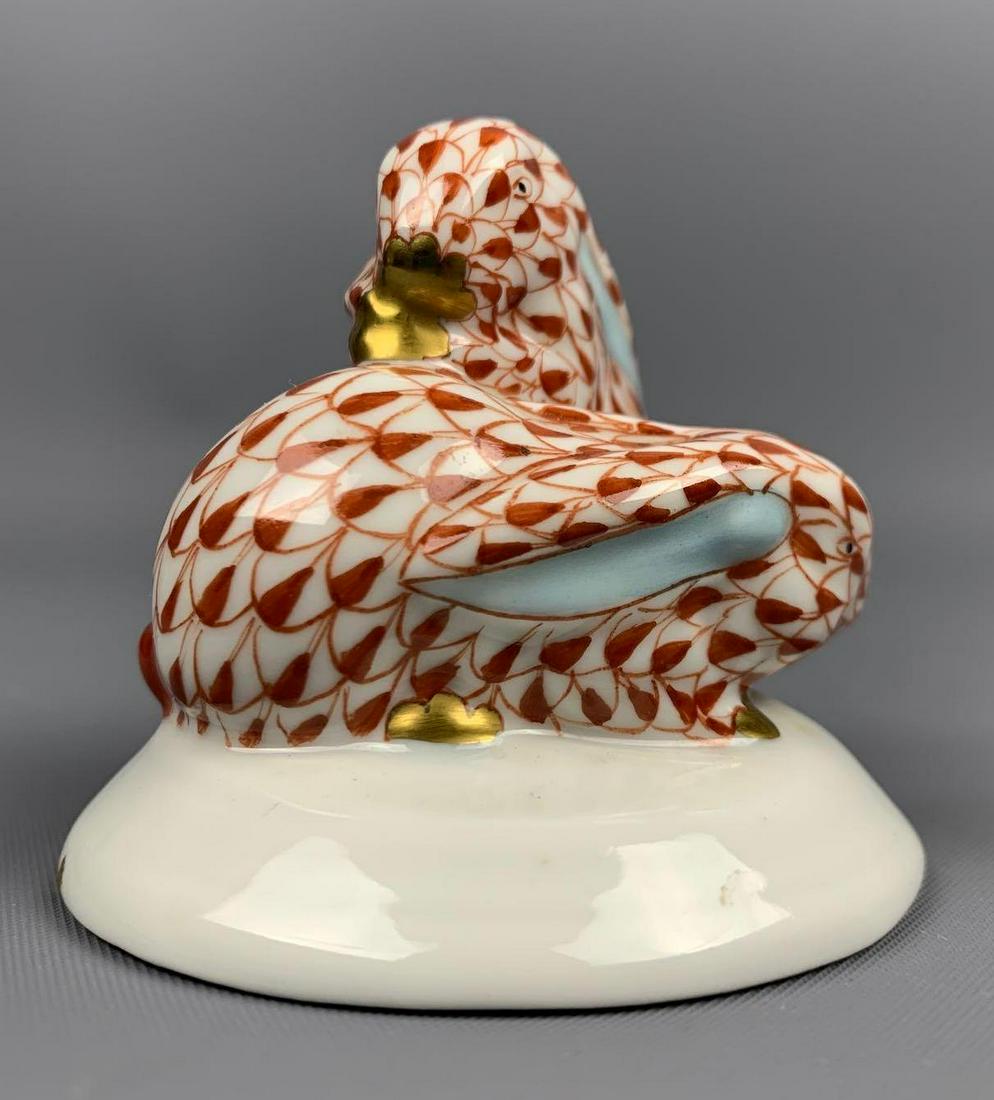 Herrend double bunny rabbit figurine: Herrend double bunny rabbit figurine.Approximately 2 x 2.25 in. SHIPPING AVAILABLE