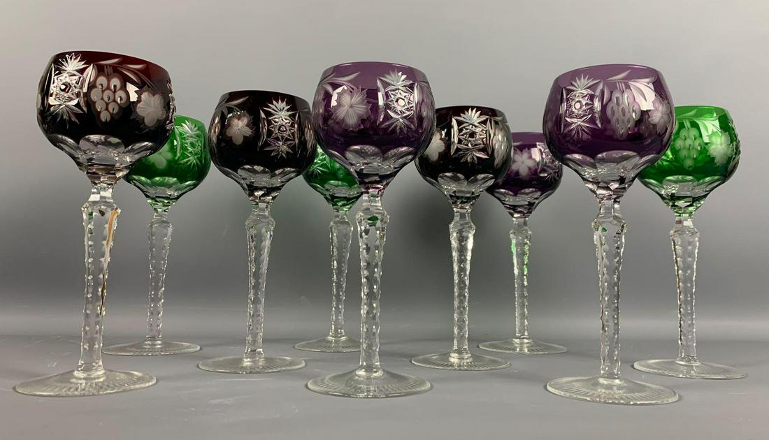 Nine piece Crystal Cut to Clear stemware (1 of 17)