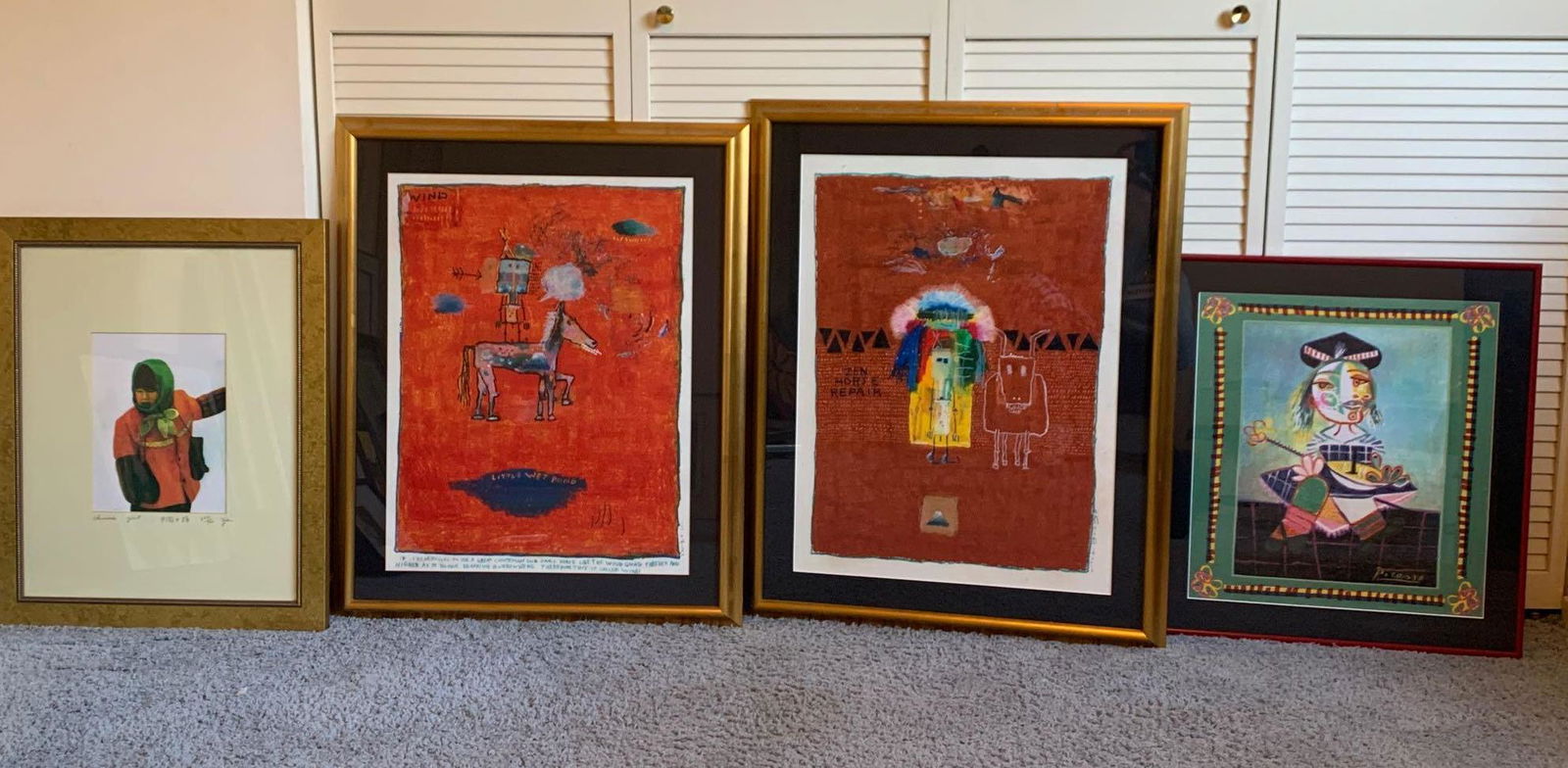 Four framed Pieces of art Awake Bold Colors (1 of 8)