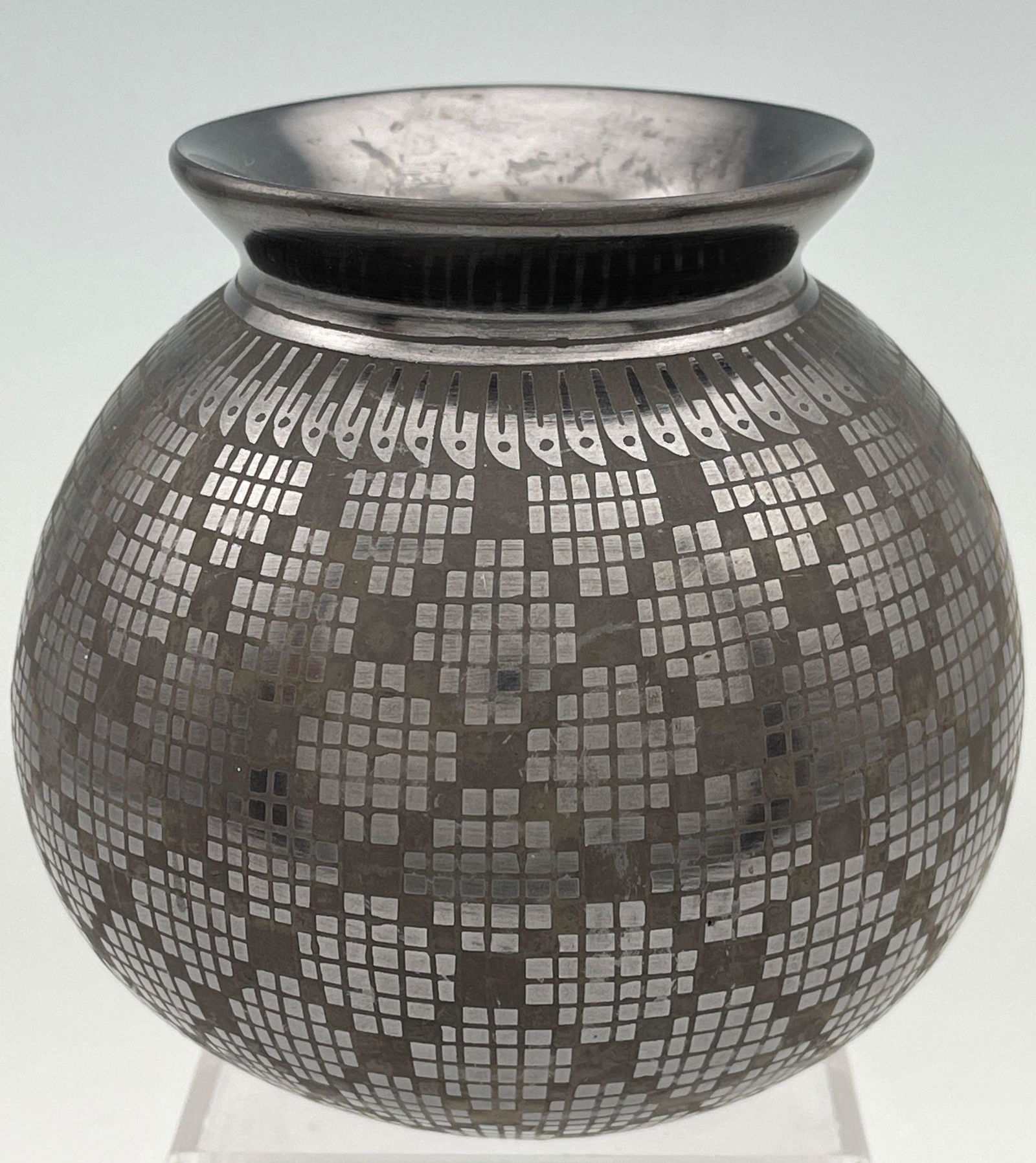 Native American Susy D Martinez Black On Black Pot With (1 of 10)