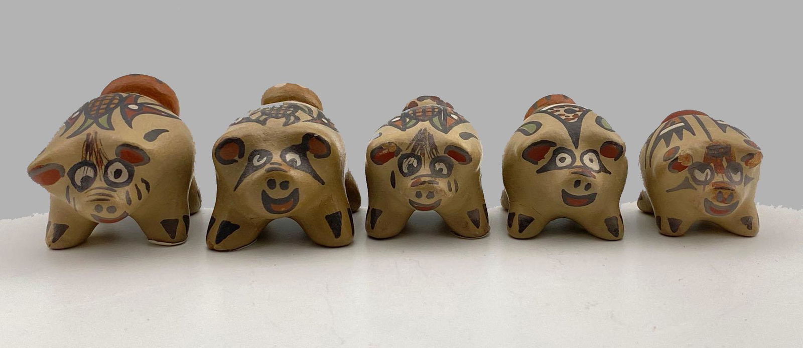 5 Margaret & Luther Gutierrez Polychrome Pottery Pig (1 of 10)