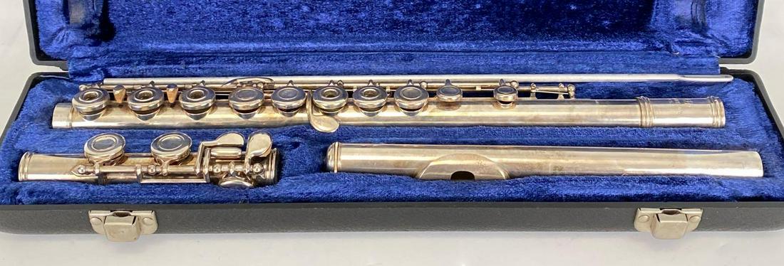 Emerson Sterling Silver Flute With Case (1 of 8)