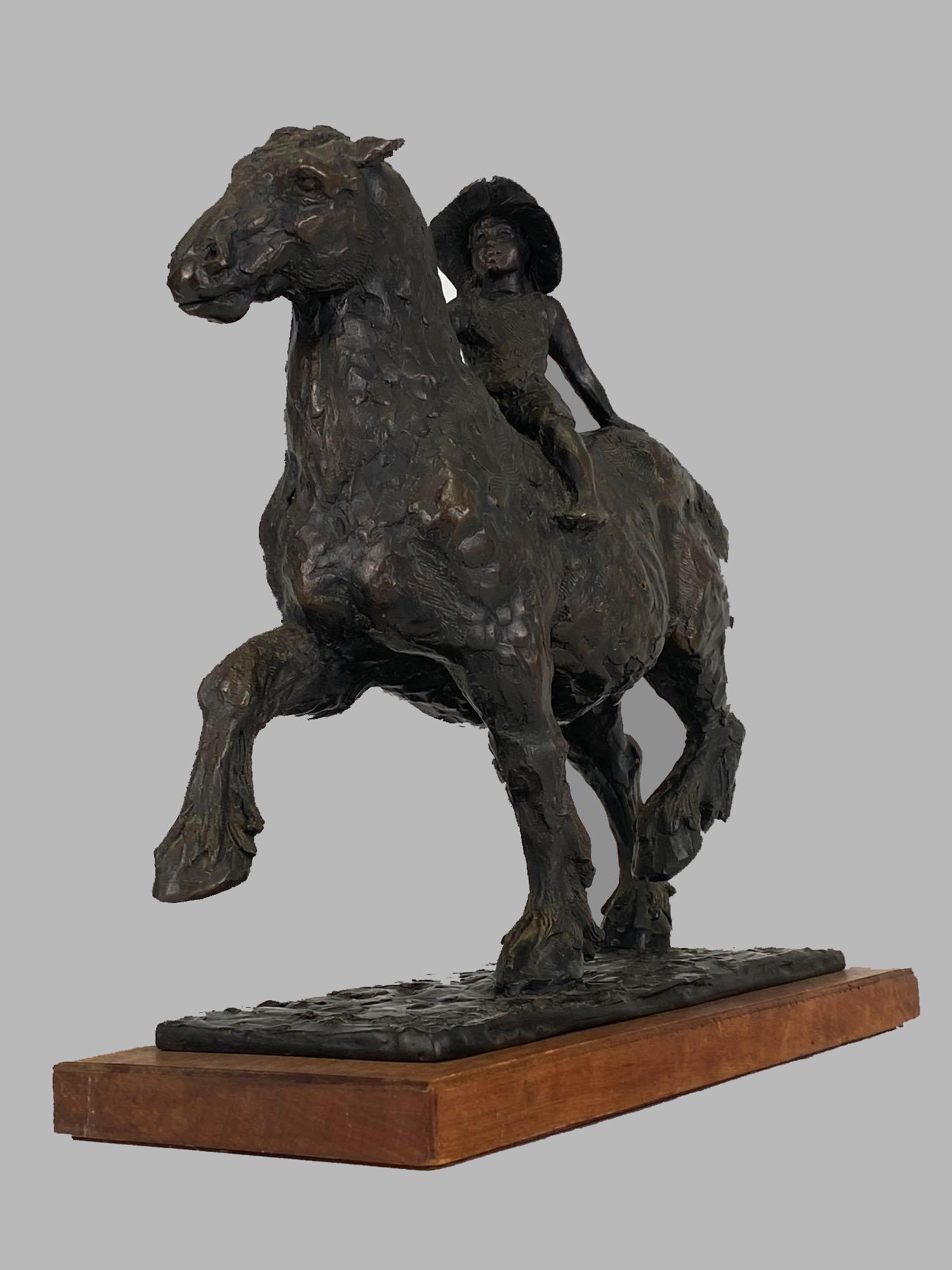 Bronze Statue Of Child Riding Horse (1 of 17)