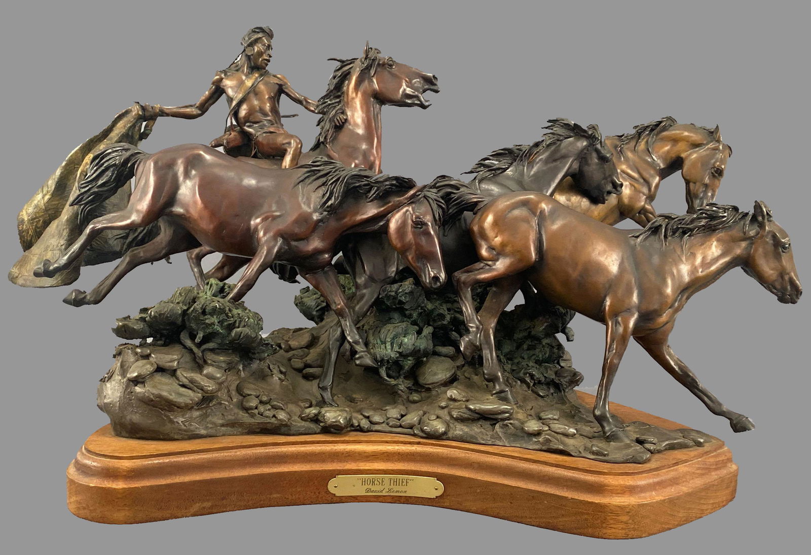 David Lemon Bronze (American 1945-)"horse Thief" (1 of 20)