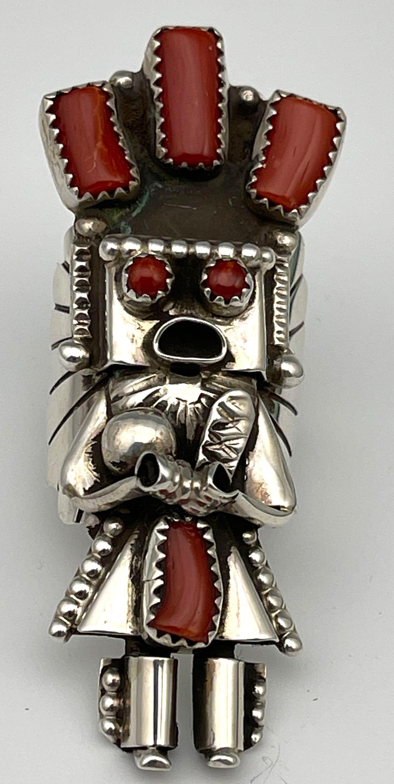 Doris Smallcanyyon Sterling Silver Kachina Ring. 14.7 G (1 of 5)
