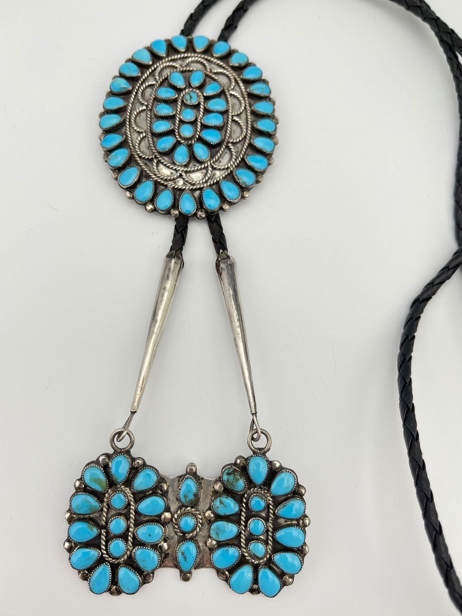 Monumental Navajo Sterling Turquoise Bolo By J.M. Begay (1 of 10)