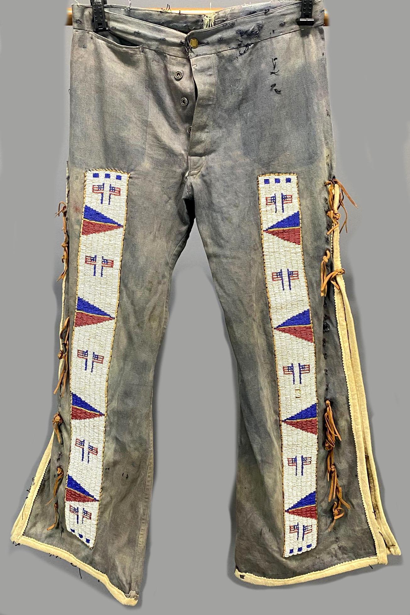 1880's Sioux Beaded Strips, Sinew Sewn (1 of 16)