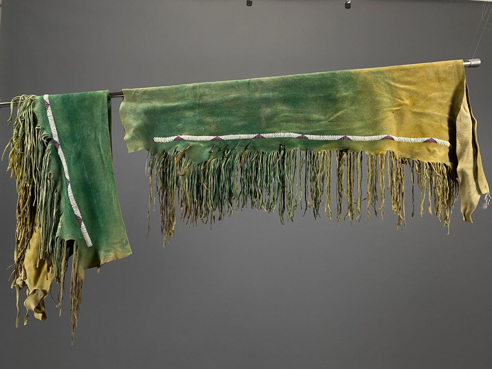 Very Fine 1890S Kiowa Beaded Leggings (1 of 20)