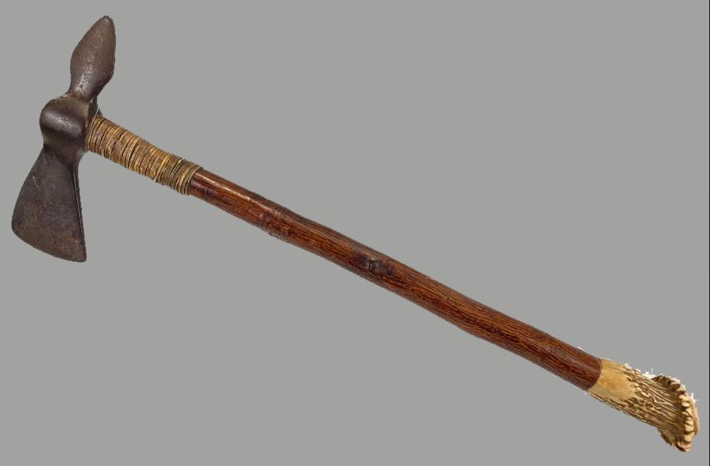 Late 1800's To Early 1900's Tomahawk With Elk And (1 of 13)