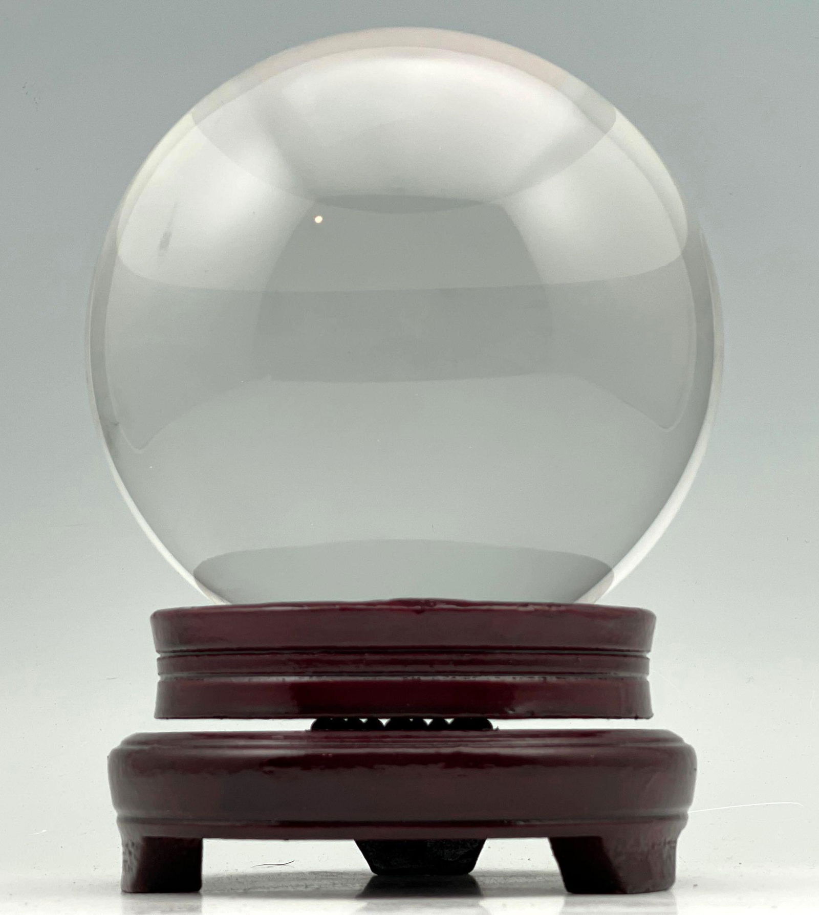 Large Clear 6 In Crystal Ball With Stand (1 of 7)