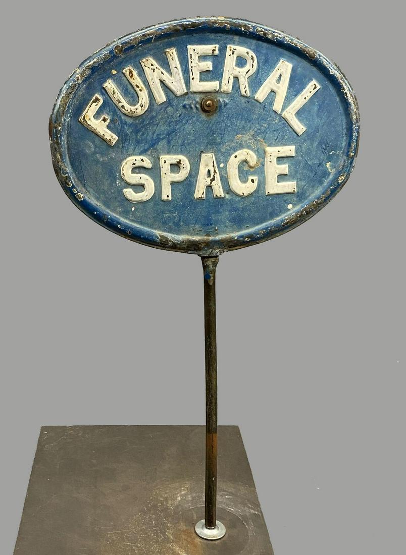 Early Double Sided Funeral Sign (1 of 6)