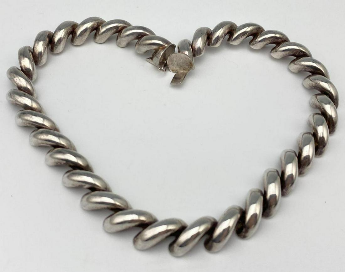 Vintage Italian Sterling Silver Modernist Choker, 70.6: Vintage Italian Sterling Silver Modernist Choker, 70.6 g, 16.25 in.