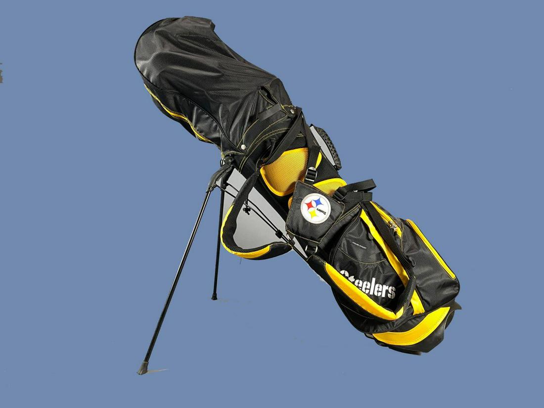 Vintage Steelers Golf Bag with 15 Clubs (1 of 12)