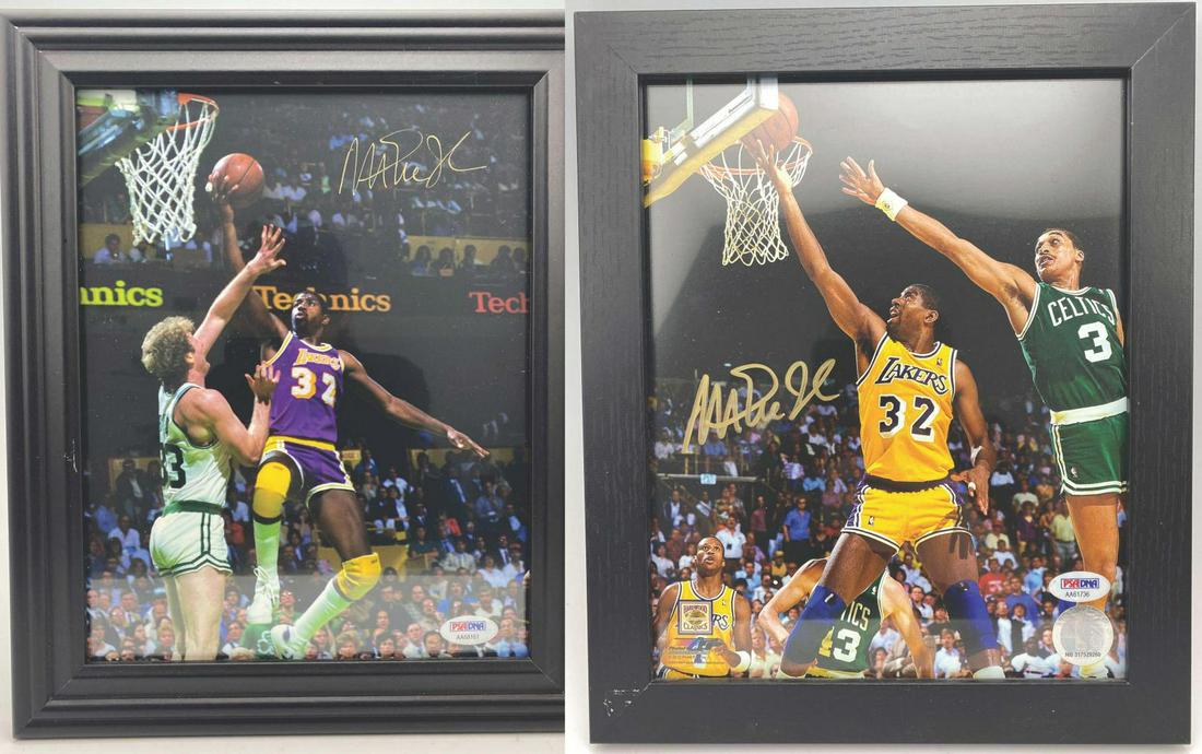 3 Magic Johnson no. 32 Signed Photographs (1 of 15)