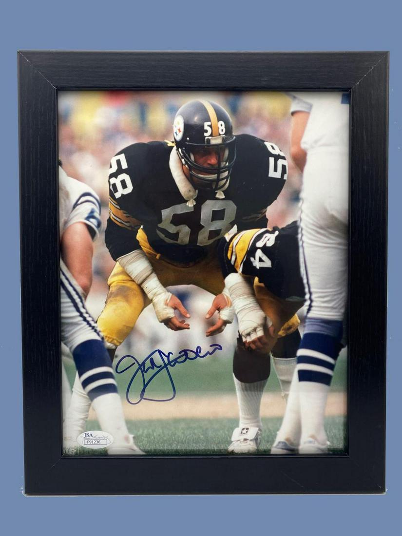 Pittsburgh Steelers No. 58 Jack Lambert, Signed Photo. (1 of 3)