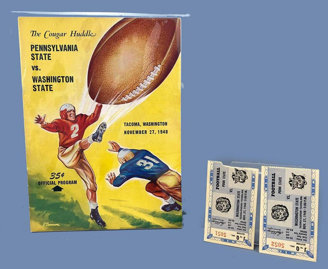 Penn State vs. Washington State Program 27 Nov. 1948 (1 of 6)