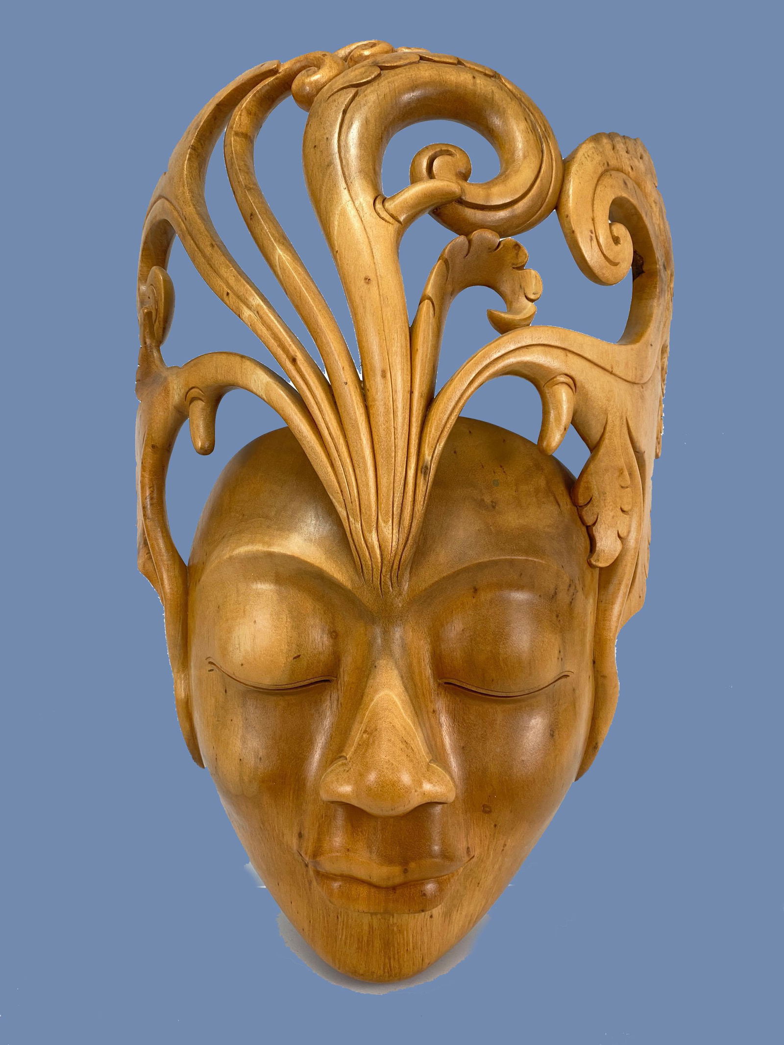 Large Hand Carved Decorative Mask (1 of 8)