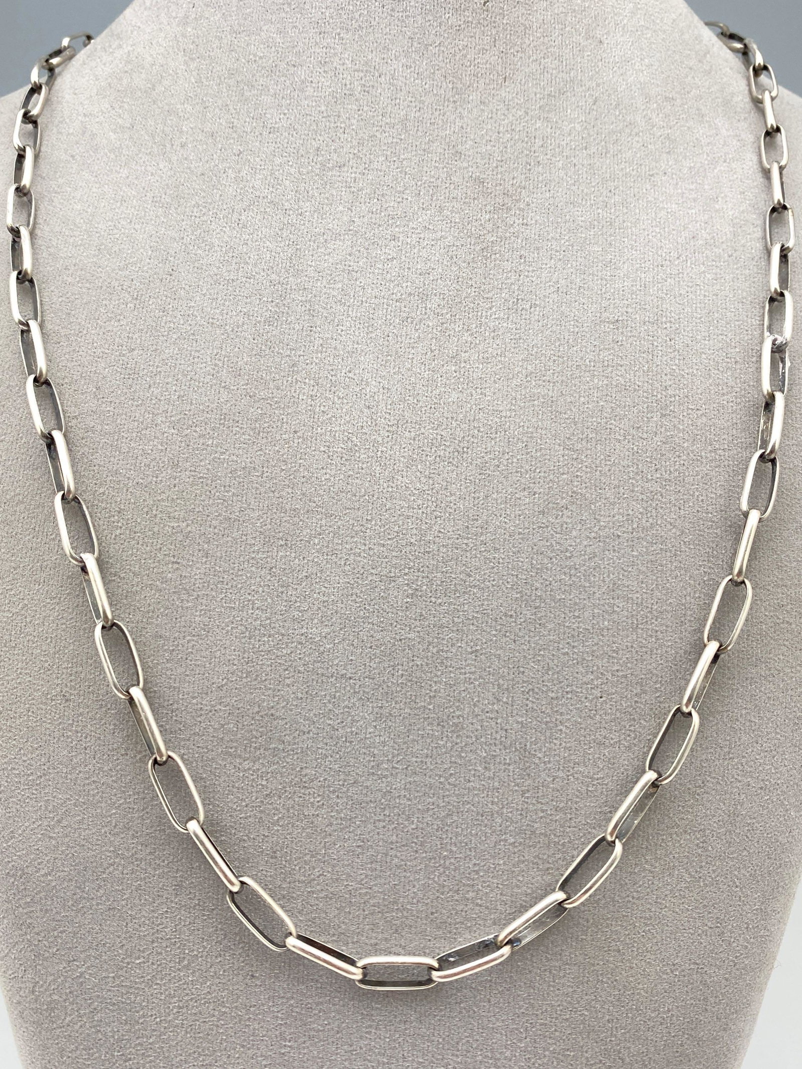 Navajo Handmade Sterling Ring Silver Link Chain (1 of 5)