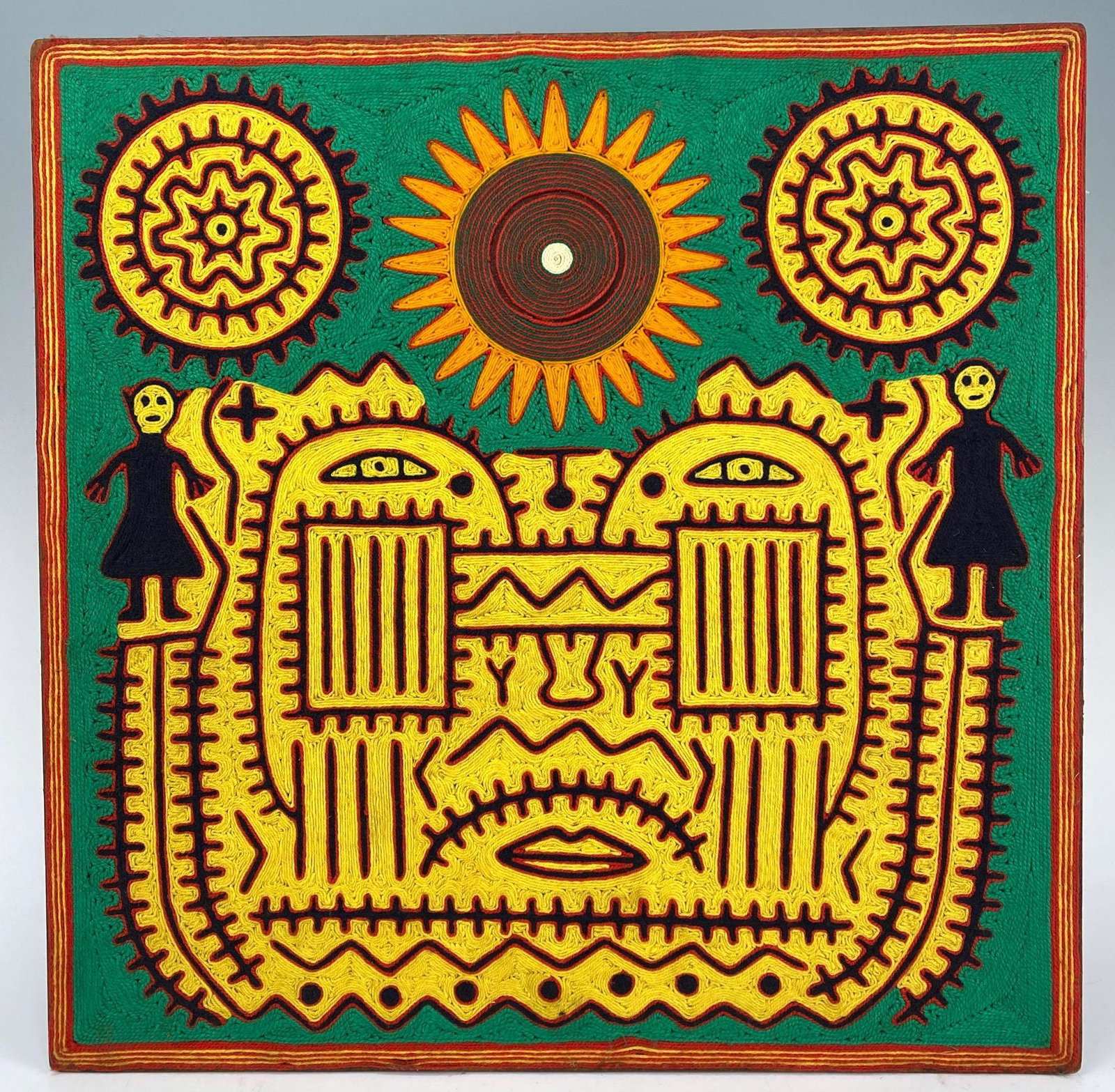 Vintage Huichol Yarn Painting (1 of 7)