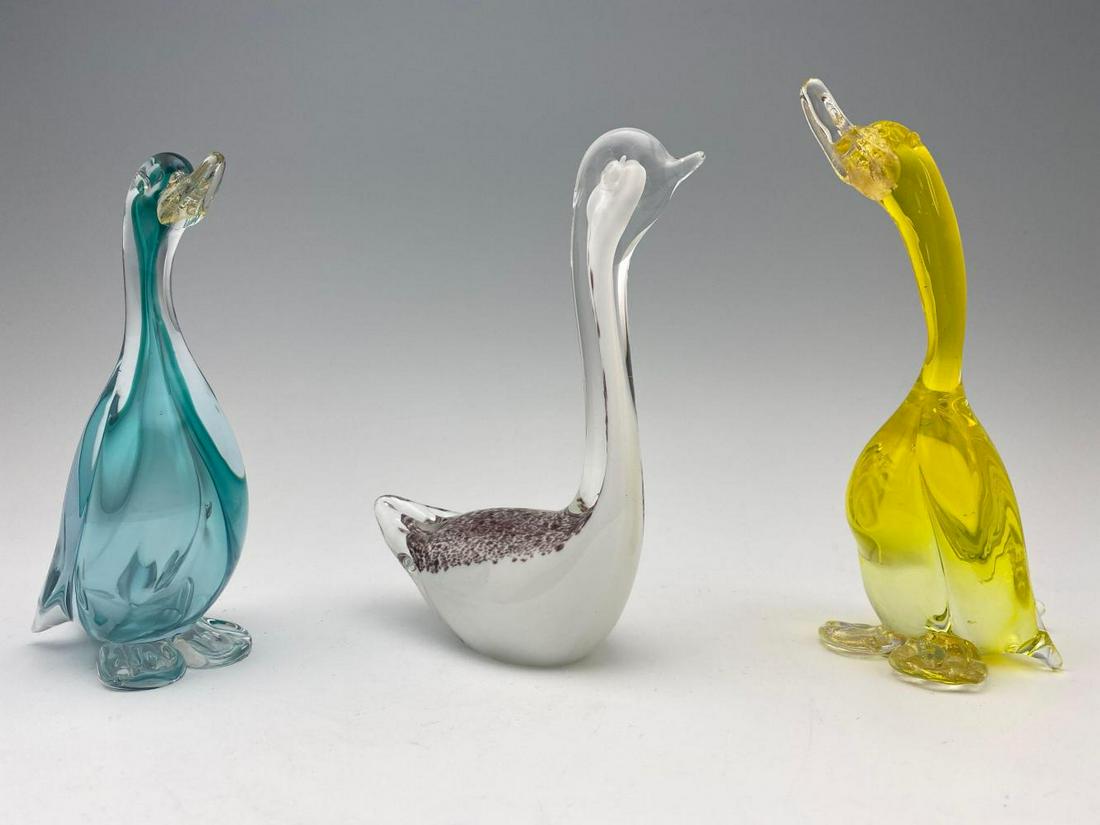 Murano Art Glass Ducks And Swan (1 of 11)