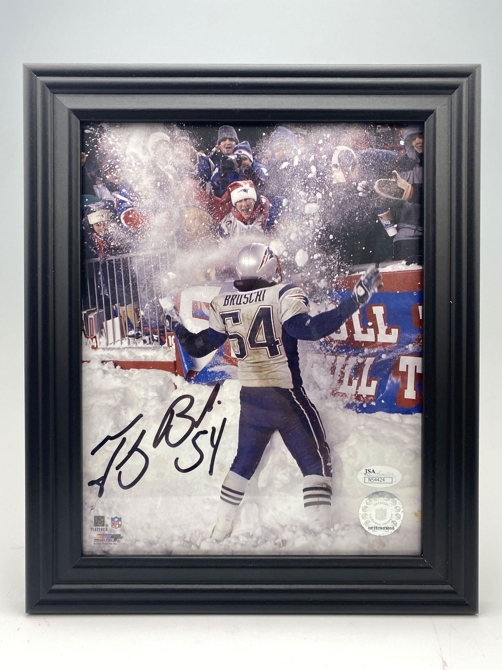 New England Patriots No. 54 Tedy Bruschi Signed Photo (1 of 4)