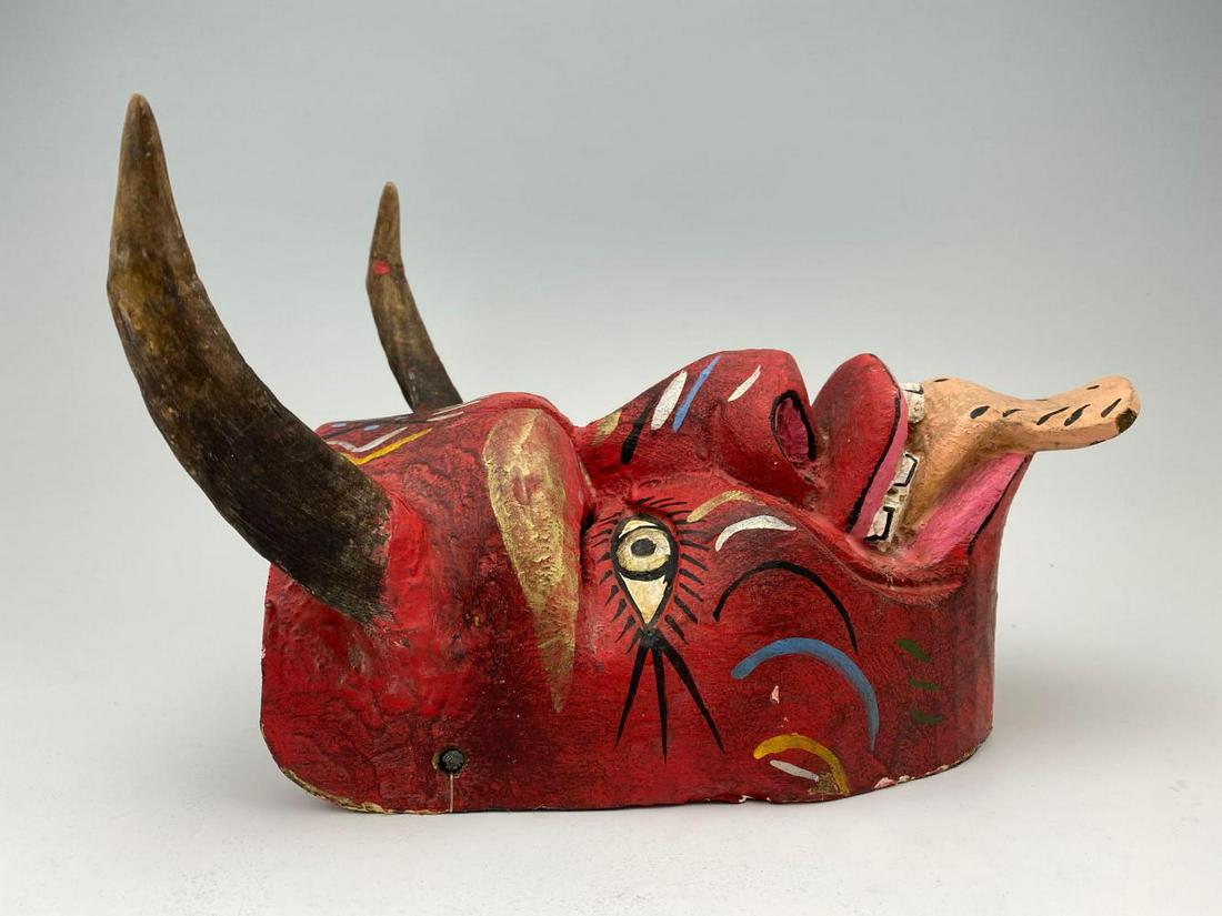 Day of the Dead Diablo Mask With Animal Horns (1 of 13)