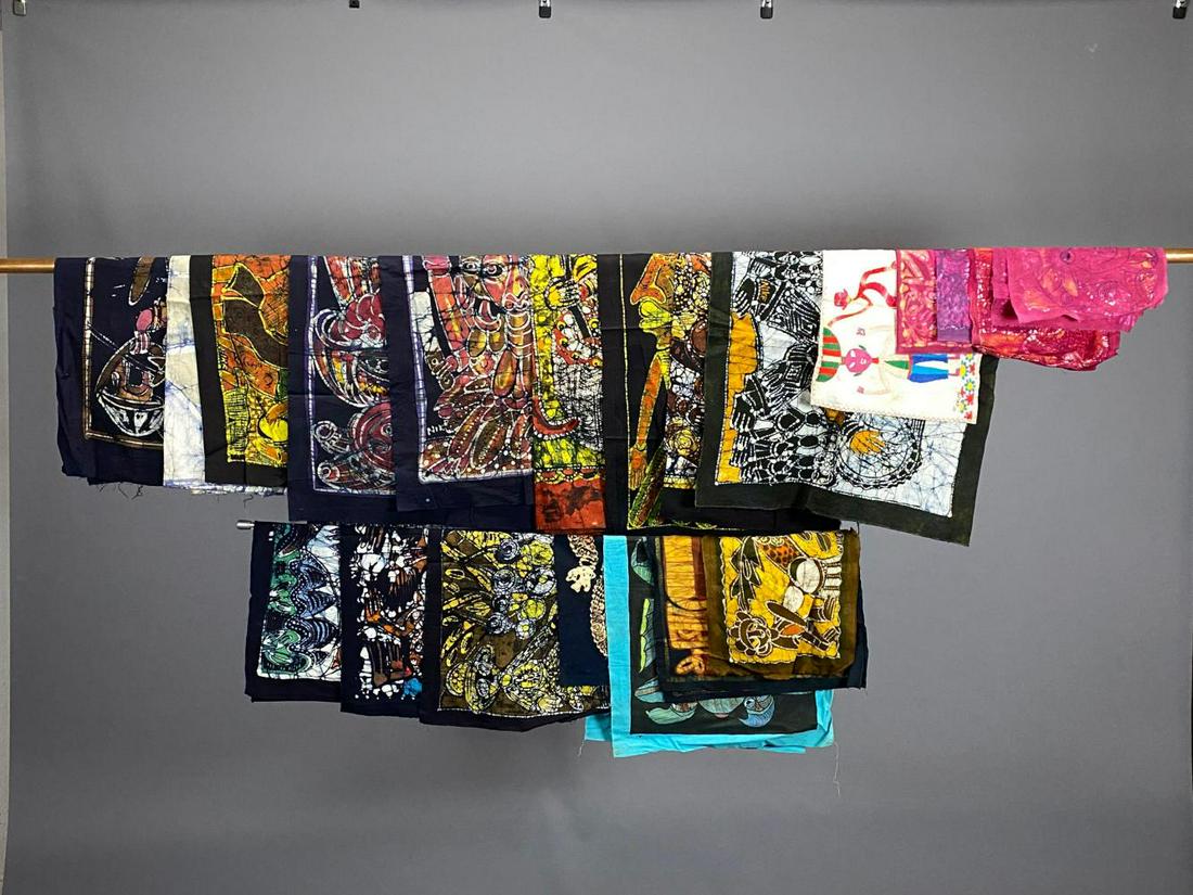 Lot of 22 Vintage Handmade Batik Textiles (1 of 10)