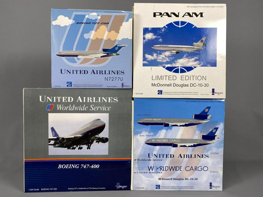 4 InFlight 1:200 Scale Commercial Airplane Models (1 of 11)