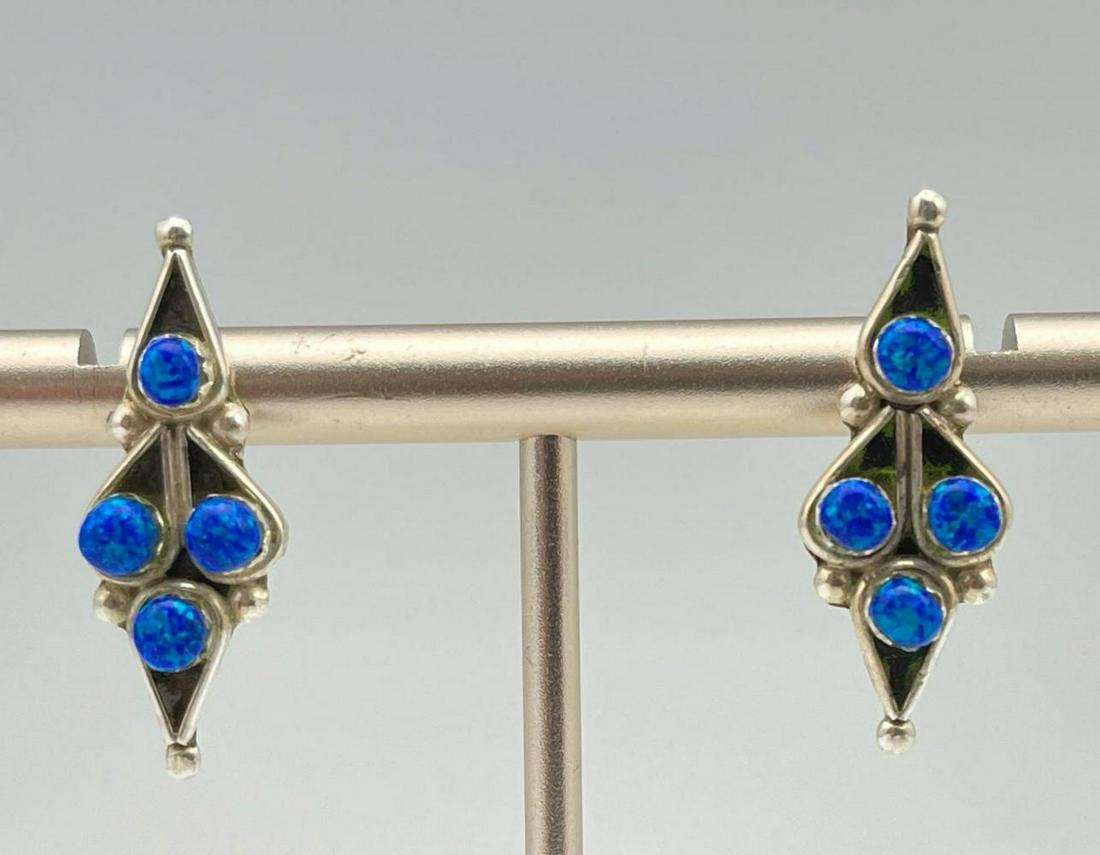 Sterling Silver and Opal Earrings (1 of 5)