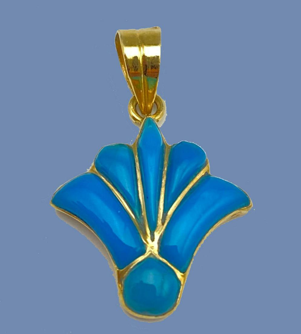 14k Gold And Turquoise Pendant (1 of 8)
