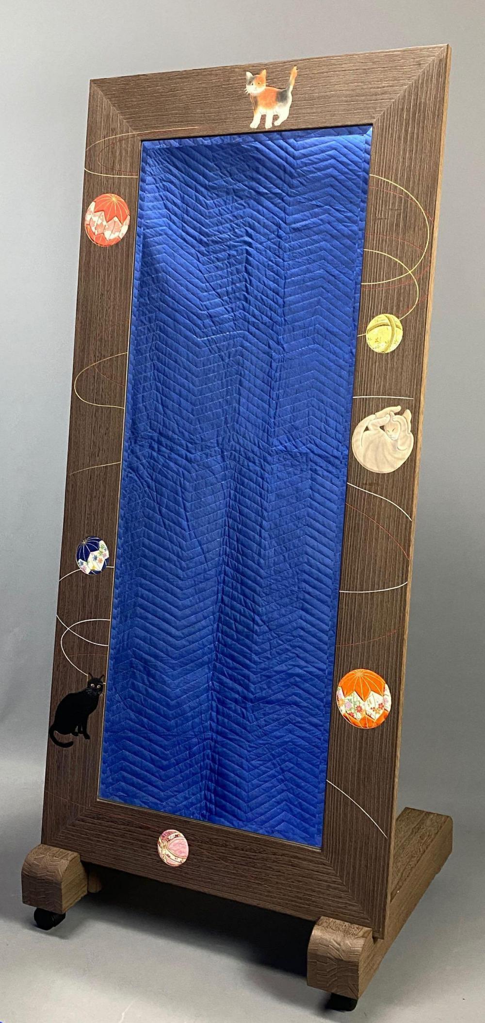 Vintage Japanese Paulownia Wood Full Length Mirror (1 of 15)