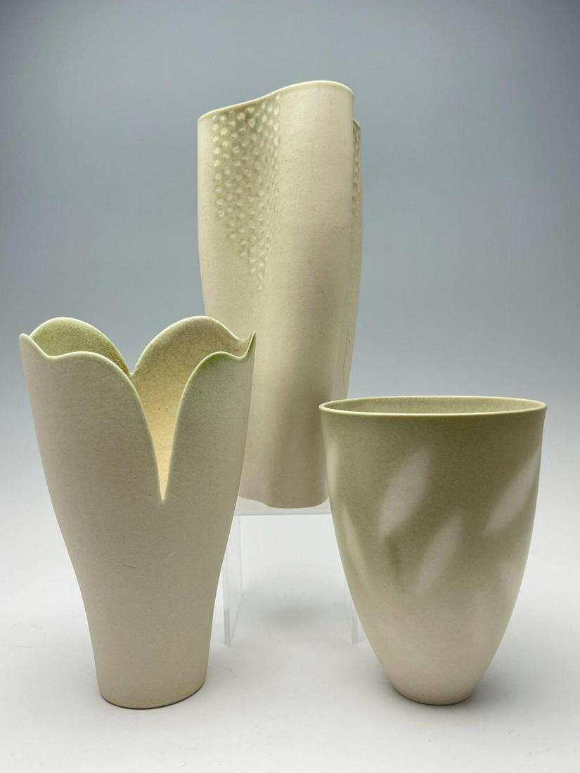 3 Jenny Martin Vases signed JM (1 of 10)