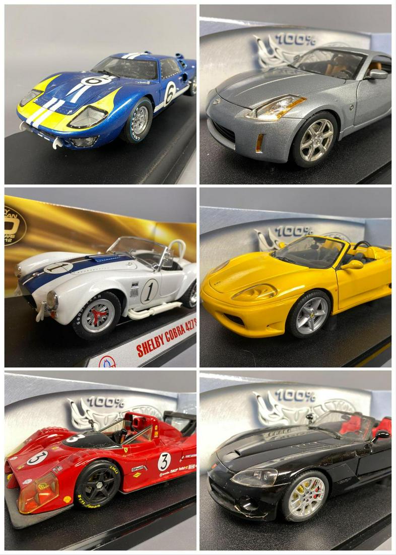 6 Diecast Model Cars 1:18 Scale Hot Wheels And Shelby (1 of 18)