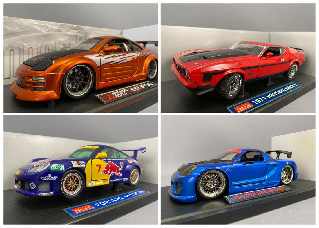 4 Diecast Model Cars Sun Star And Import Racer (1 of 20)