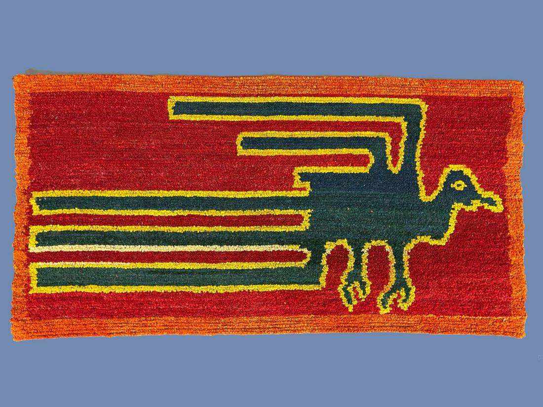 Handmade Wool Tribal Rug With Thunderbird Design (1 of 9)