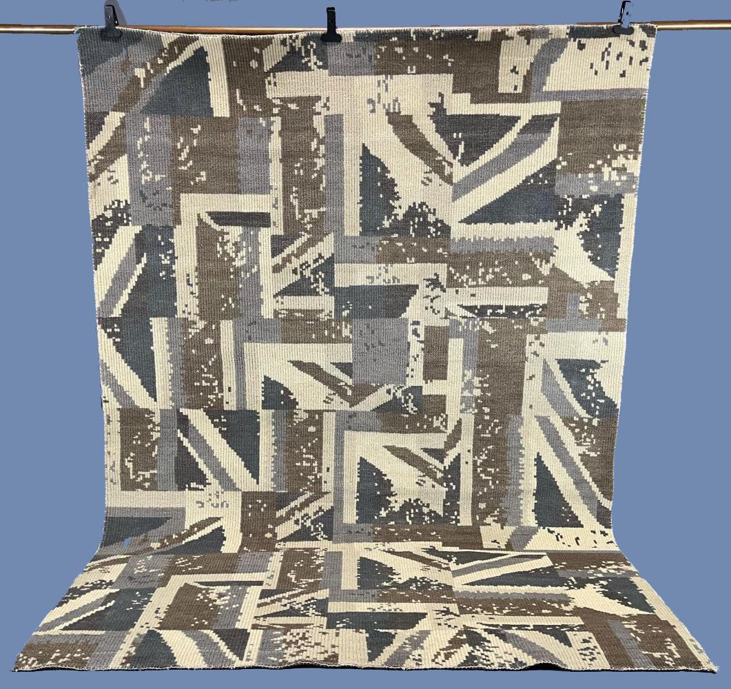 Handmade Wool Mid Century Style Rug (1 of 14)