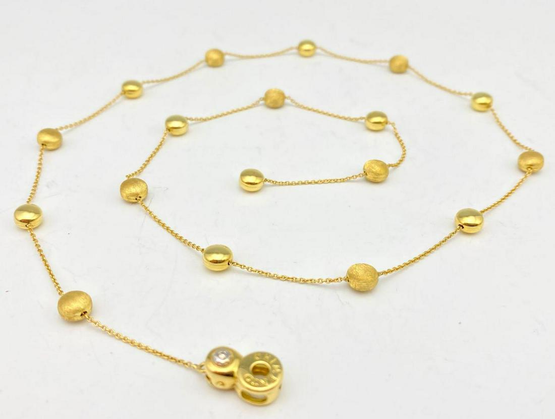 Chimento Designer 18k Gold Necklace: 18K Gold Necklace. 8.6g. Marked Chimento, 408 VI 750. Approximately 21.75 in. long.