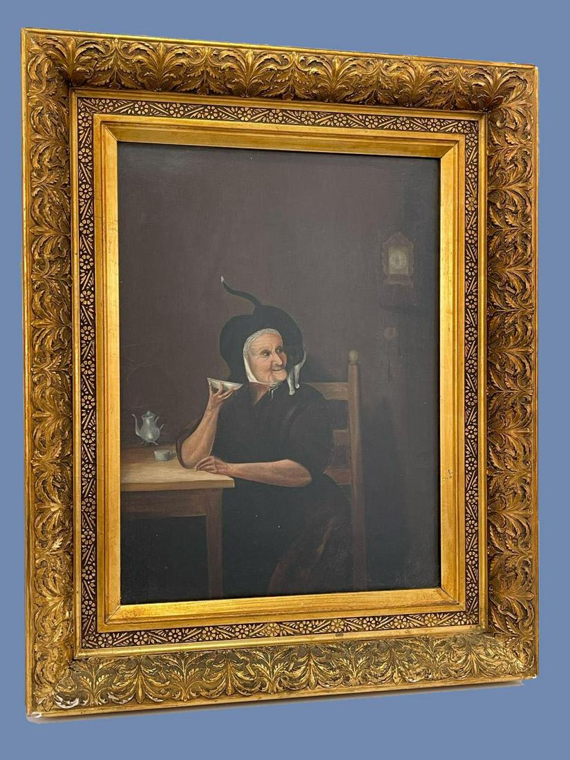 Old Master Style Oil Painting of an Old Woman with a (1 of 16)