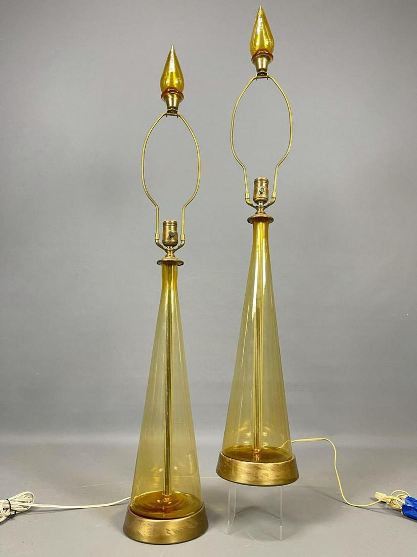 Pair of Marbro Art Glass Lamps, Probably Murano, Mid (1 of 20)