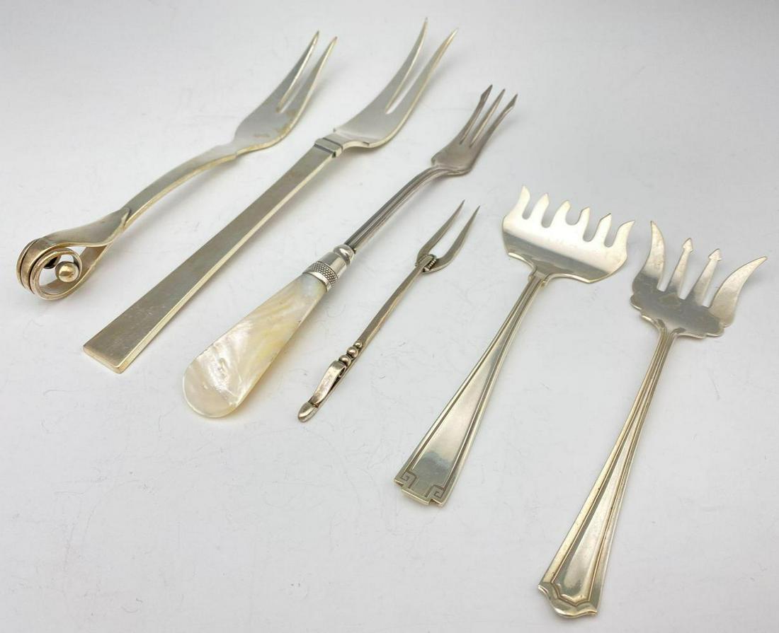 6 Sterling Silver Forks. 194g (1 of 14)
