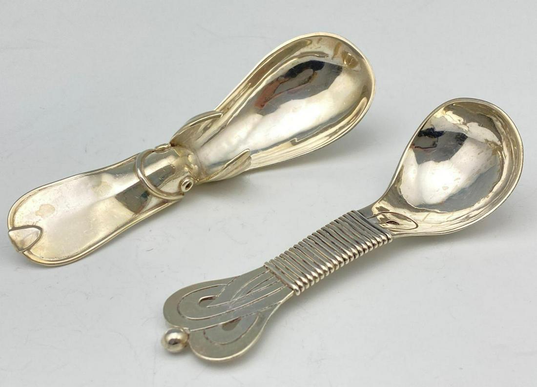 2 Unique Sterling Silver Spoons. 90.5g (1 of 11)