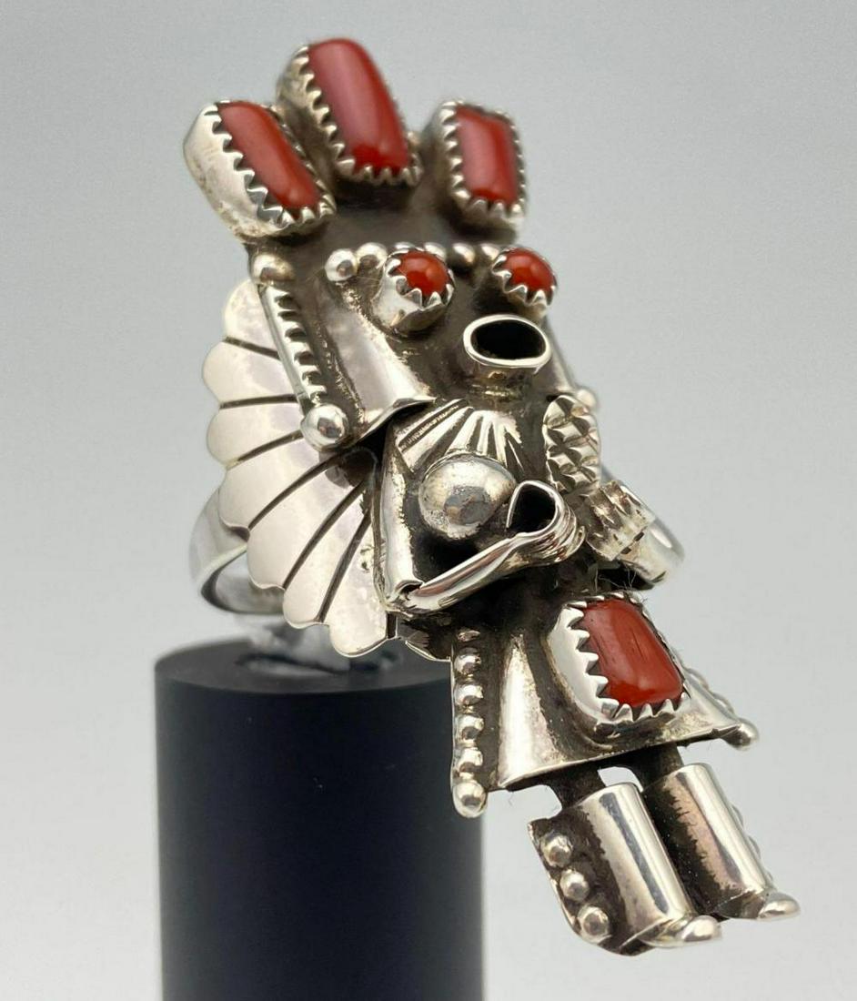 Navajo Sterling Silver Kachina Ring (1 of 10)