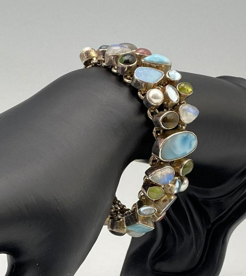 Sterling Silver Multi Gemstone Bracelet (1 of 10)