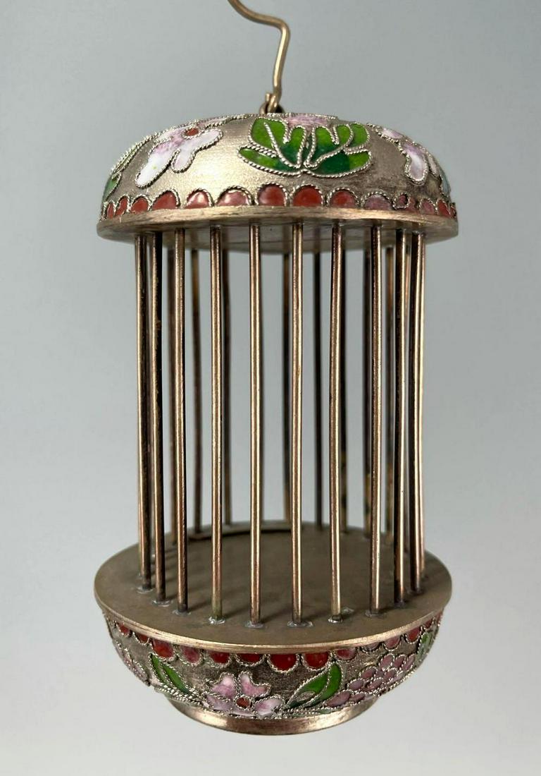 Chinese Enameled Silver Metal Cricket Cage (1 of 13)